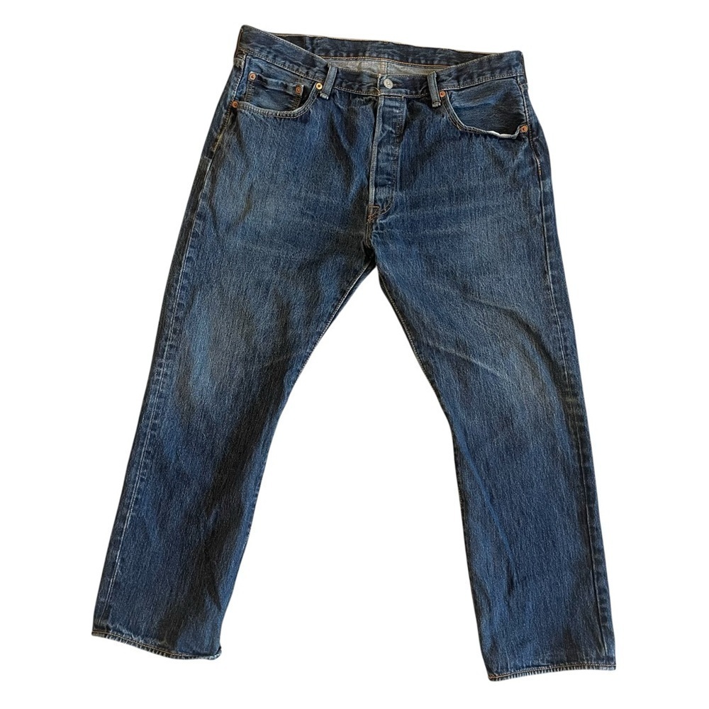 Vintage Levis 501s Straight Leg High Waisted Jeans with Button Fly 38W 29L - Picture 4 of 13